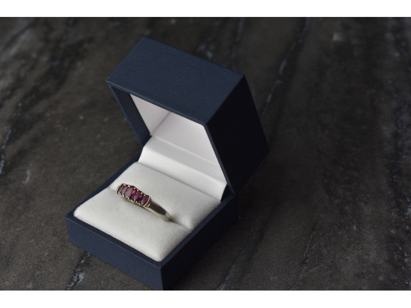 925 Sterling Silver Rubellite Ring Size 10