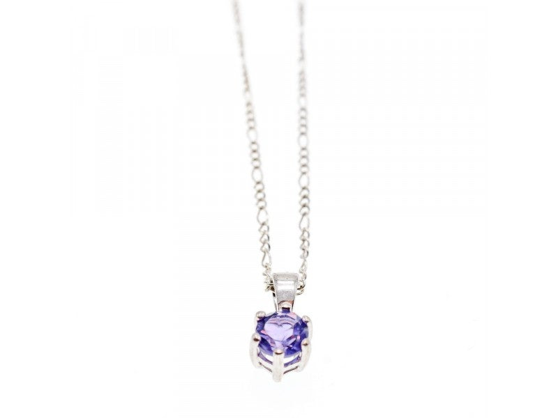925 Sterling Silver Iolite Chain With Pendant
