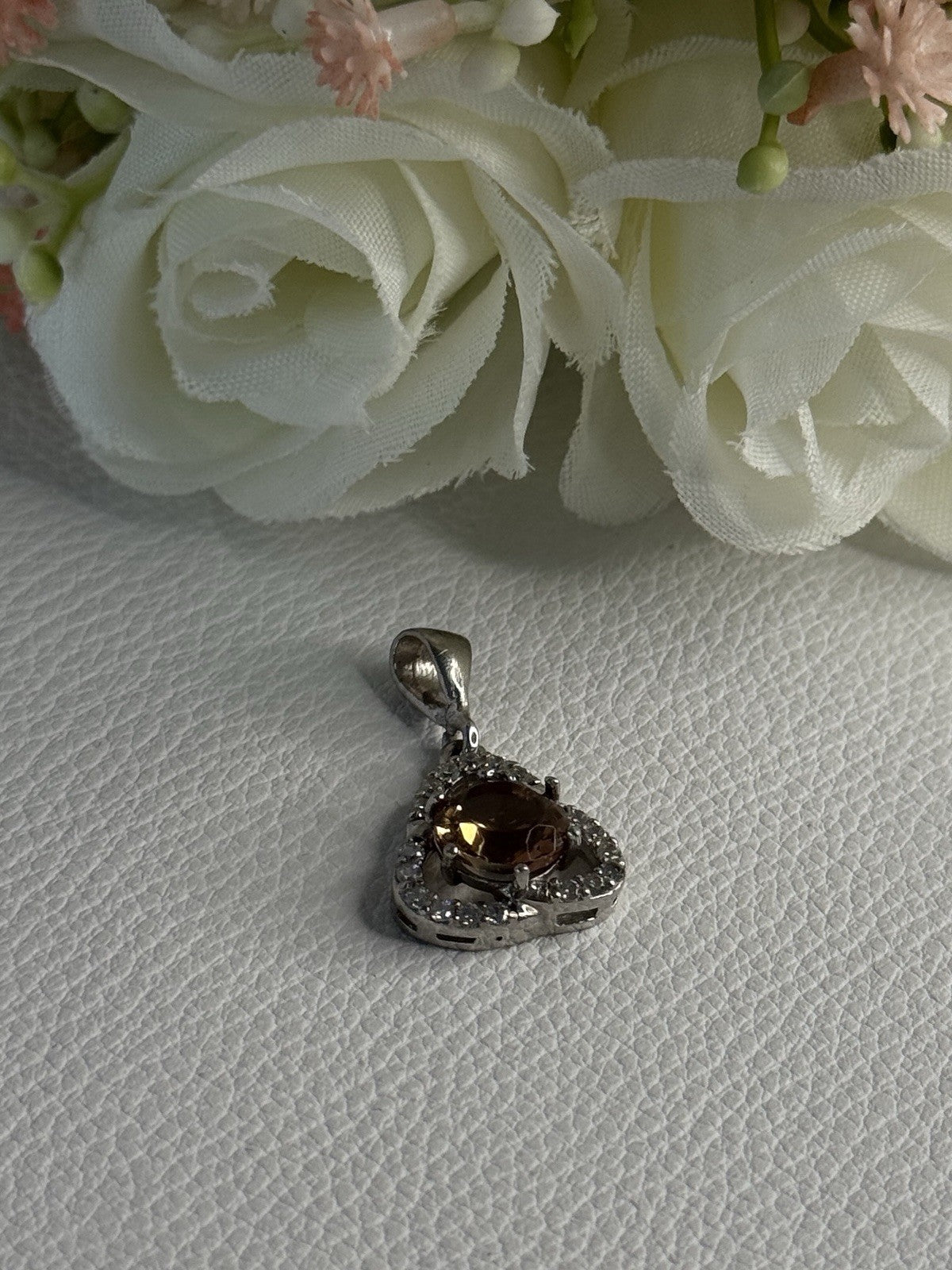 925 Sterling Silver Spinel & Beryl Pendant Length 0.95 Inch
