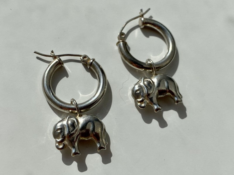 925 Sterling Silver "Elephants" Earrings