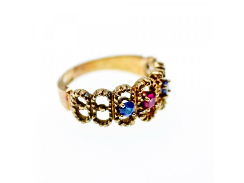 925 Sterling Silver Gold Plated CZ Ring Size 9.25