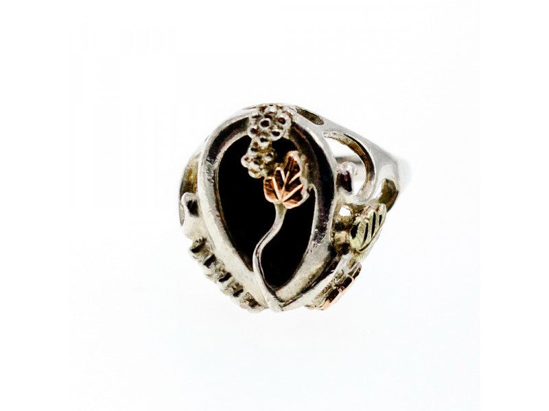 925 Sterling Silver Black Onyx Ring Size 6.5