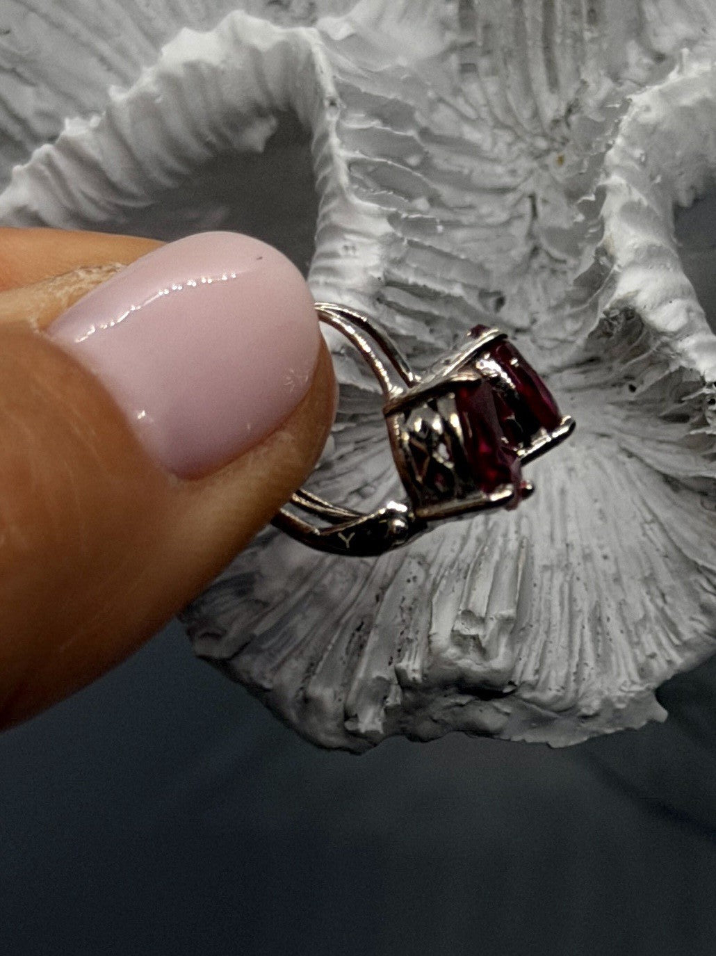 Lovely 925 Sterling Silver Pink Topaz Earrings