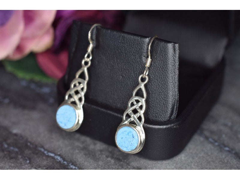 925 Sterling Silver Larimar Earrings