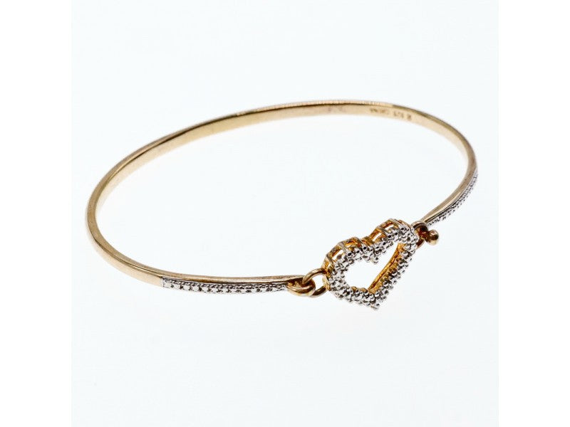 925 Sterling Silver Gold Plated "Heart" Bracelet