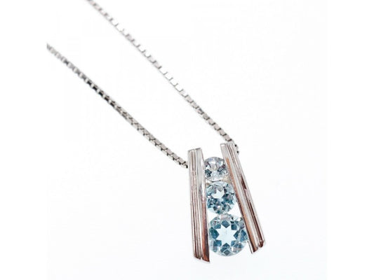 925 Sterling Silver Blue Spinel Chain With Pendant