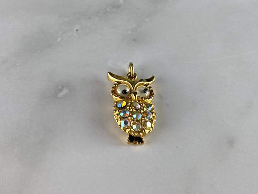 Pendant in Gilding With CZ "Owl"