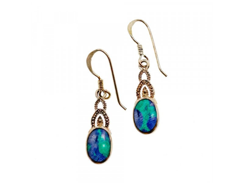 925 Sterling Silver Multicolor Jasper Earrings