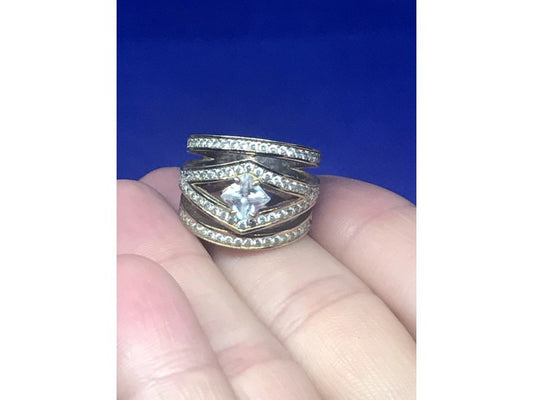 Ring With Gilding and CZ Size 5.5