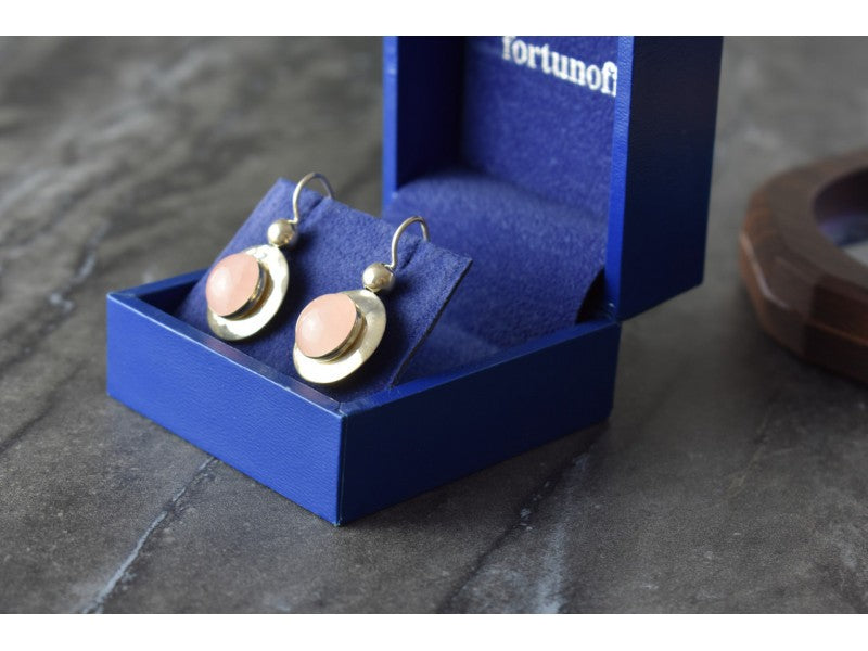 925 Sterling Silver Rose Quartz Earrings