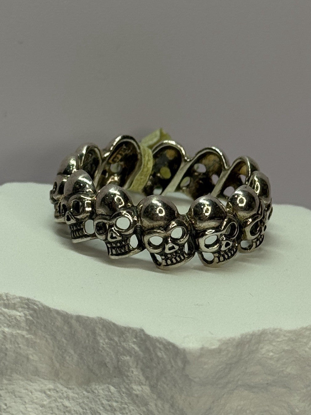 925 Sterling Silver Skull Custom Ring Size 14