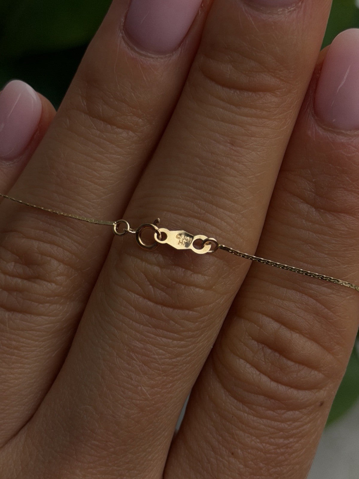 14K Yellow Gold Green Jade Heart Bracelet Length 7