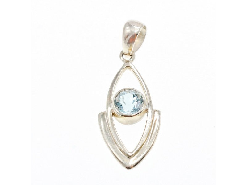 925 Sterling Silver Blue Spinel Pendant
