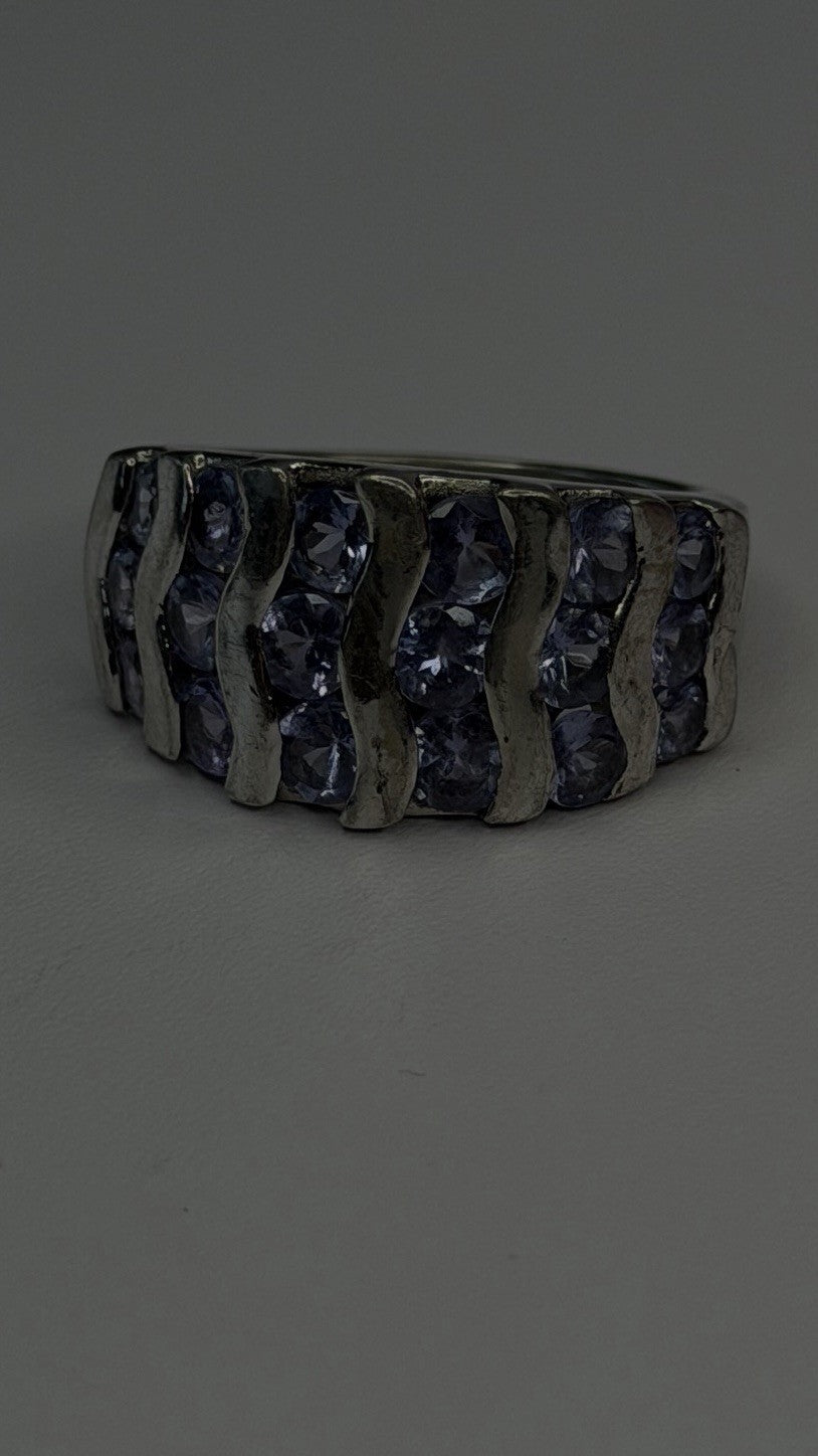 925 Sterling Silver Lavender Tanzanite Ring Size 6