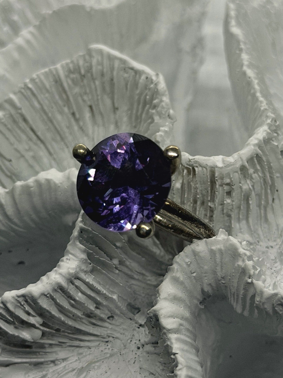 925 Sterling Silver Mystic Topaz Purple Blue Ring Size 5.5