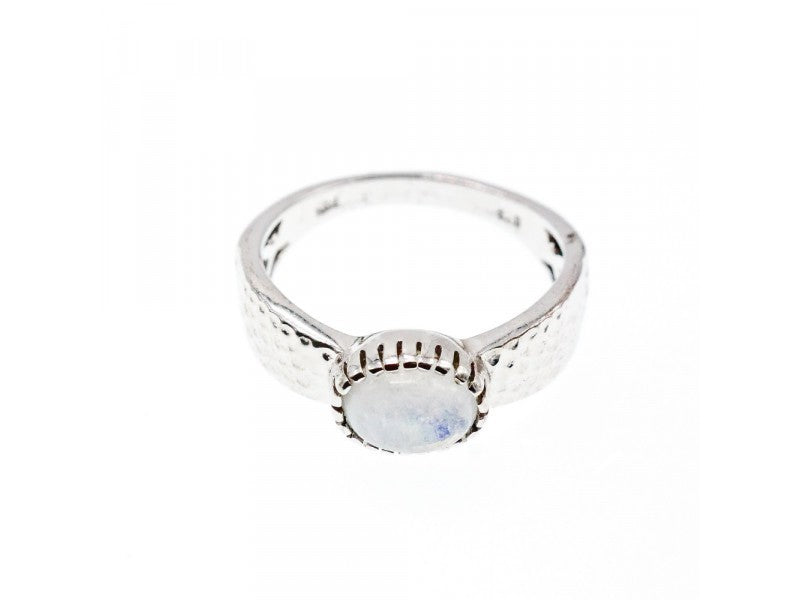 925 Sterling Silver Moonstone Ring Size 10.25