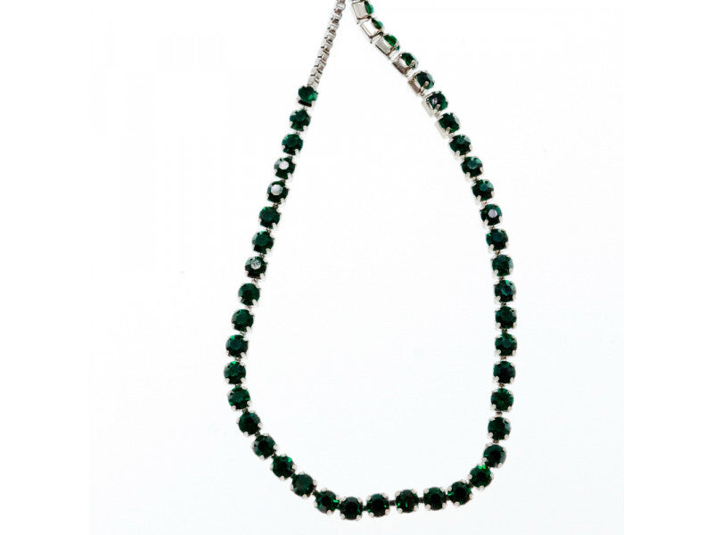 Bracelet Green CZ Slipknot Clasp