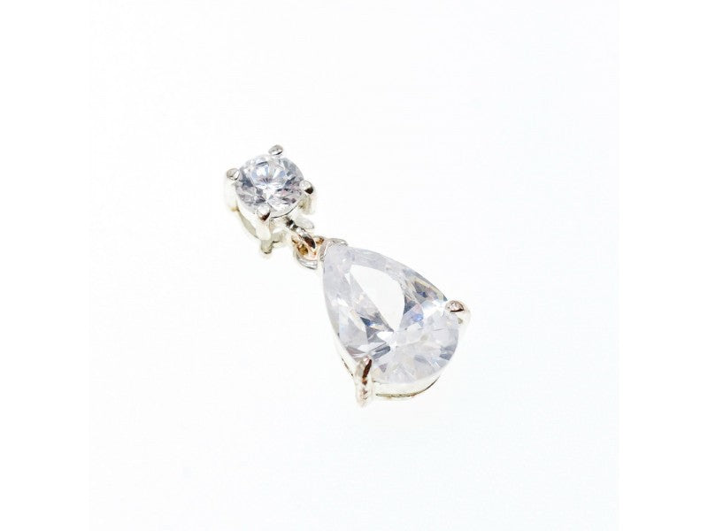 925 Sterling Silver CZ "Drop" Pendant