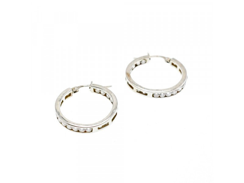 925 Sterling Silver Gold Plated CZ Earrings