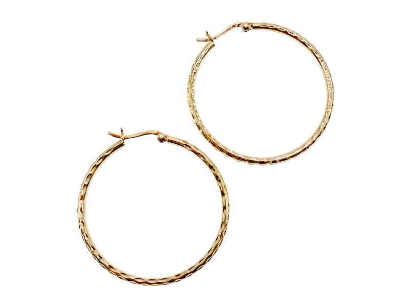 925 Sterling Silver Gold Plated Hoop Earrings