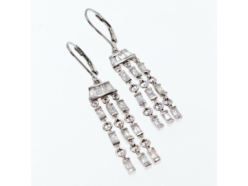925 Sterling Silver CZ "Party" Earrings