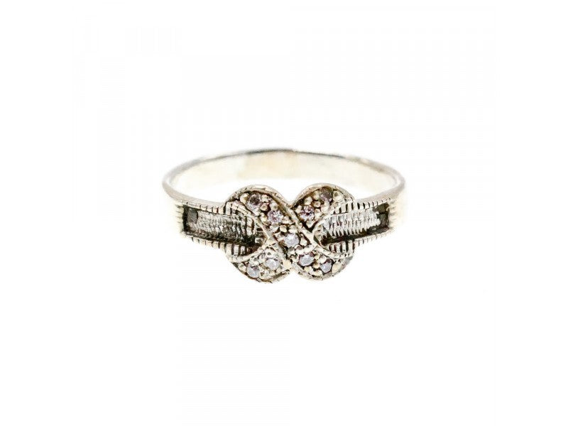 Vintage 925 Sterling Silver CZ Ring Size 9