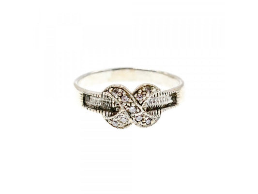 Vintage 925 Sterling Silver CZ Ring Size 9