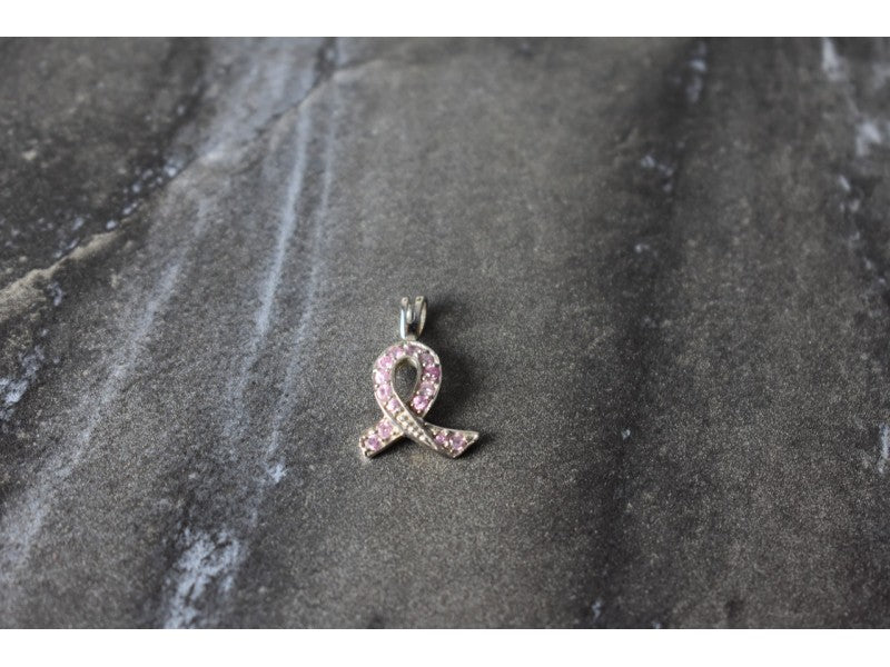 925 Sterling Silver Pink CZ Pendant
