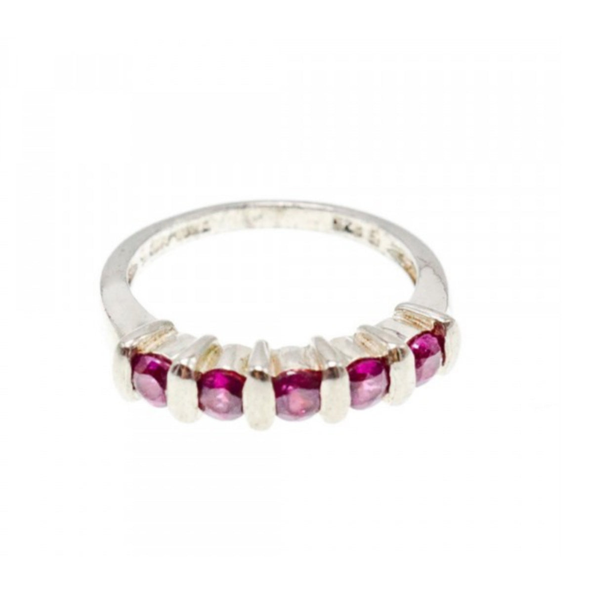 925 Sterling Silver Morganite Ring Size 6