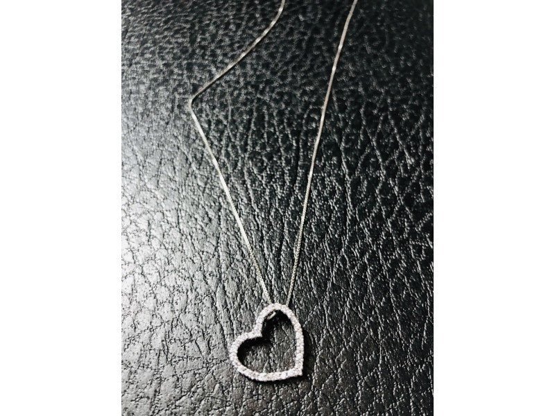 925 Sterling Silver CZ "Heart" Chain with Pendant