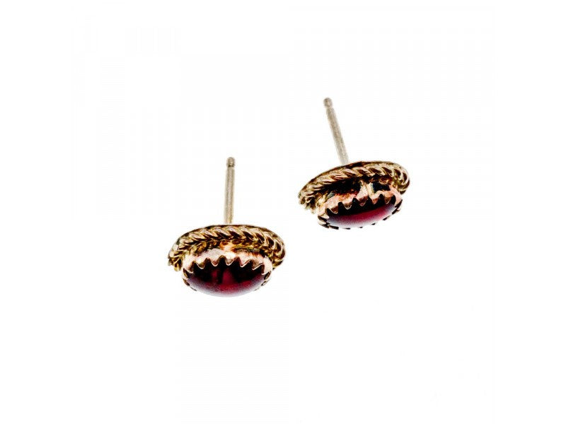 925 Sterling Silver Agate Stud Earrings