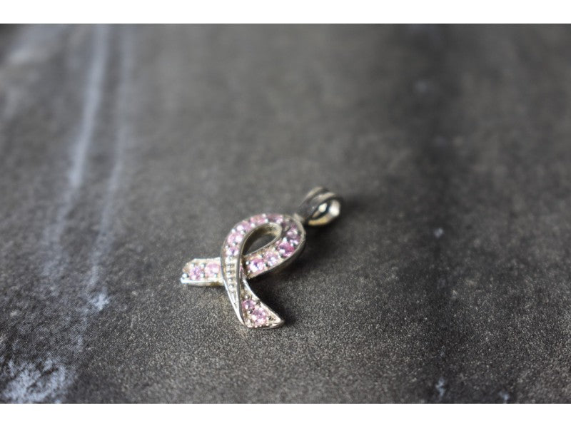925 Sterling Silver Pink CZ Pendant