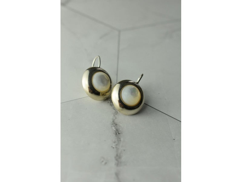 925 Sterling Silver Mother Of Pearl Earrings