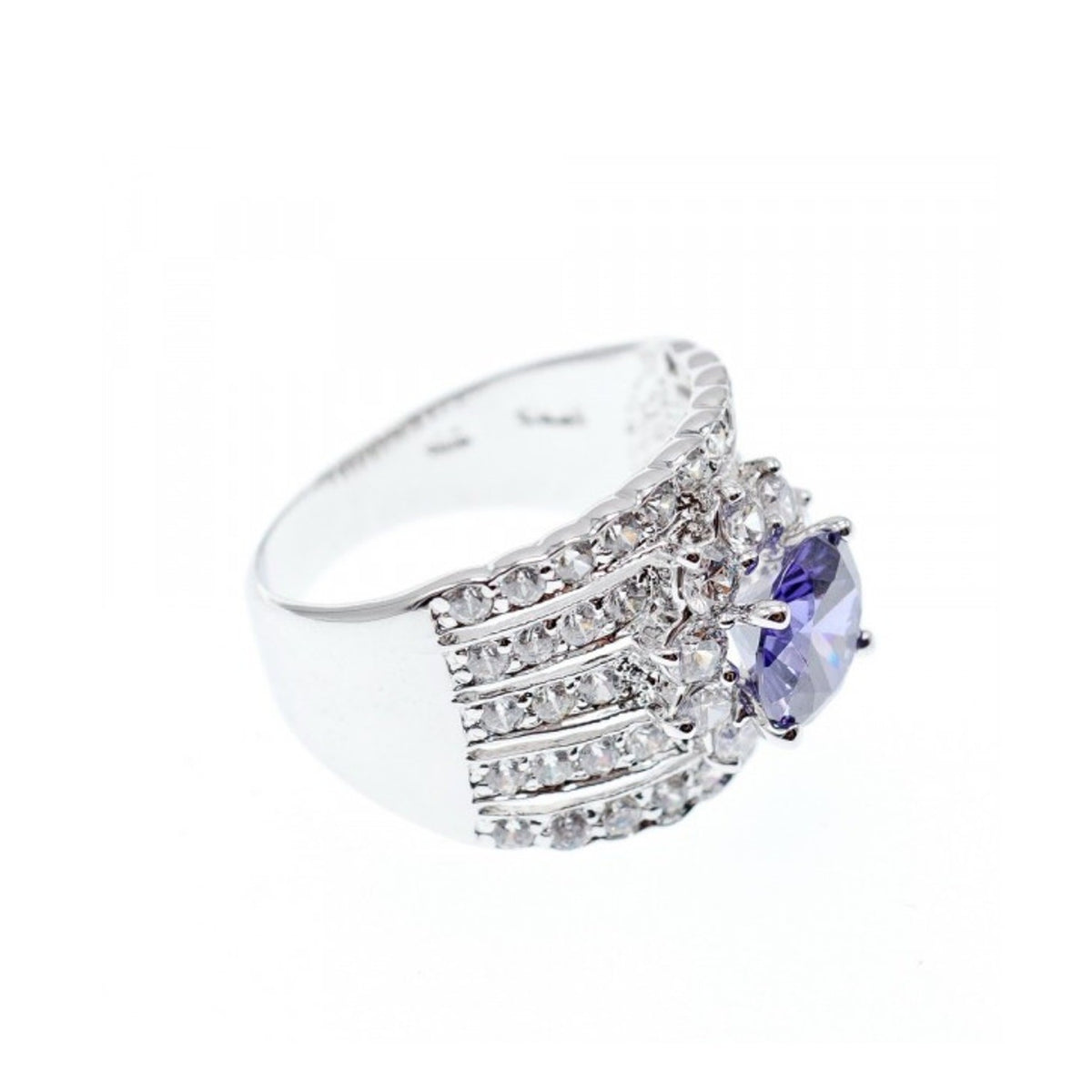 925 Sterling Silver CZ Ring Size 10