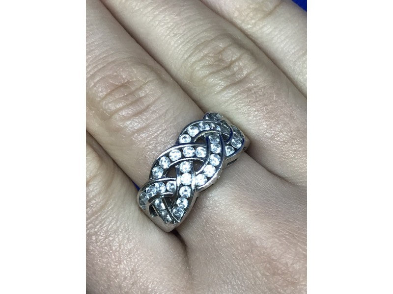 925 Sterling Silver CZ Ring Size 8.5
