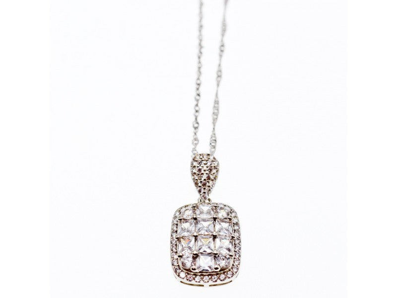 925 Sterling Silver CZ Chain With Pendant