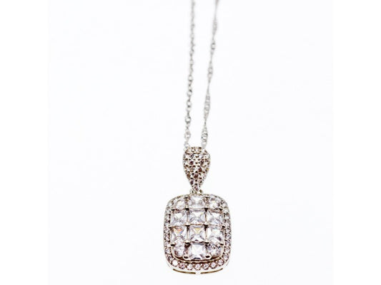 925 Sterling Silver CZ Chain With Pendant