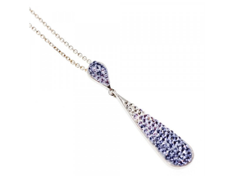 925 Sterling Silver CZ "Drop" Chain With Pendant