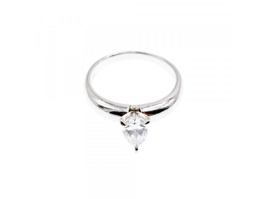925 Sterling Silver CZ "Drop" Ring Size 7