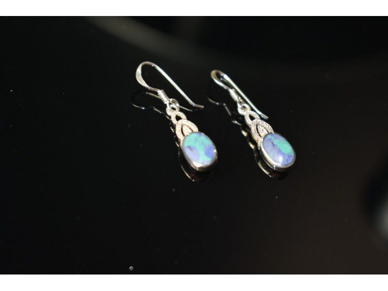 925 Sterling Silver Multicolor Jasper Earrings