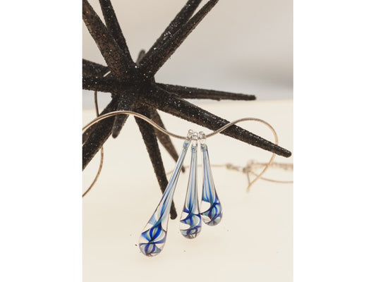 925 Sterling Silver Jewelry Glass Chain With Pendant