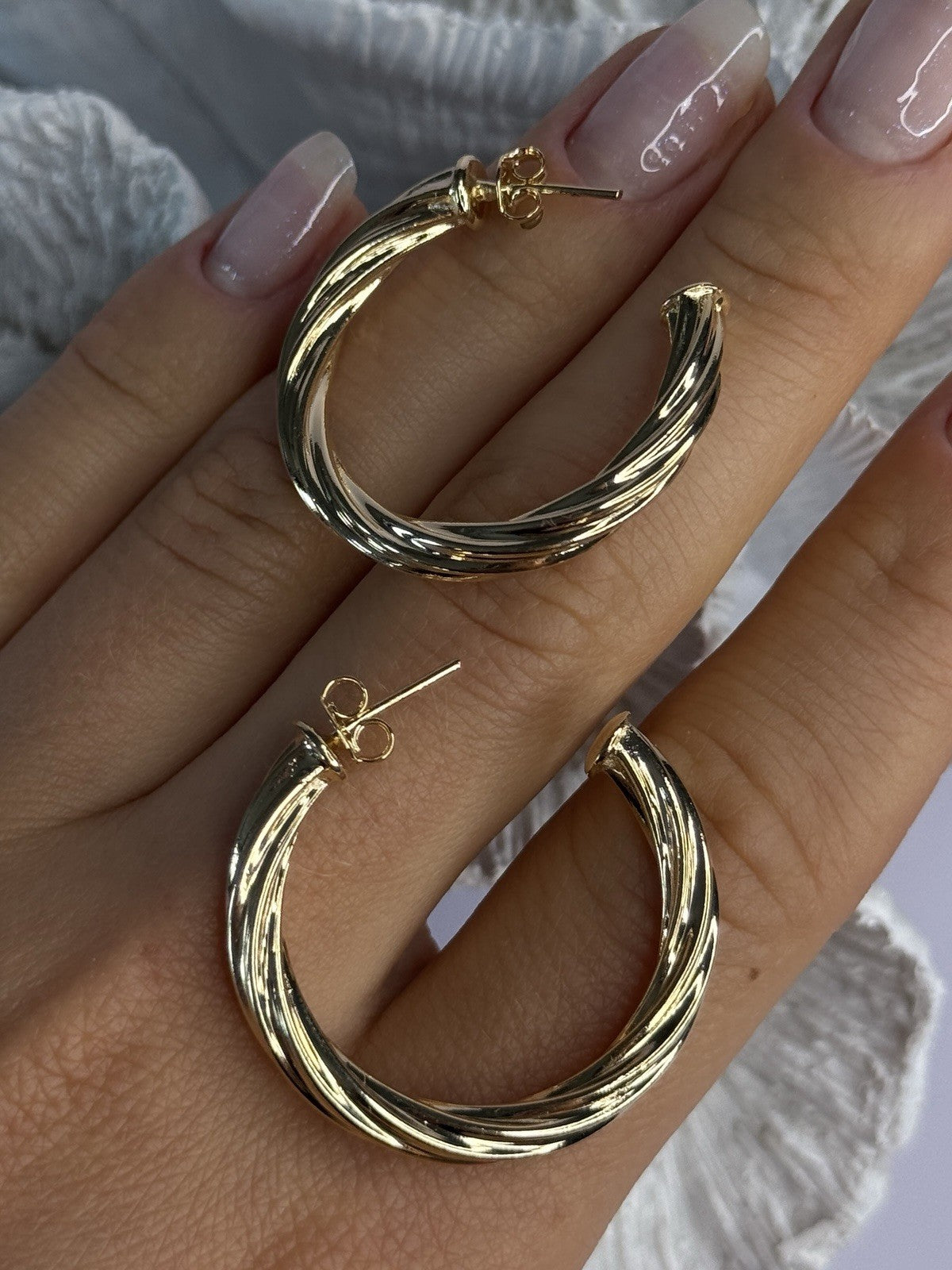 Gold Plated Earrings Length 1.25 Inch