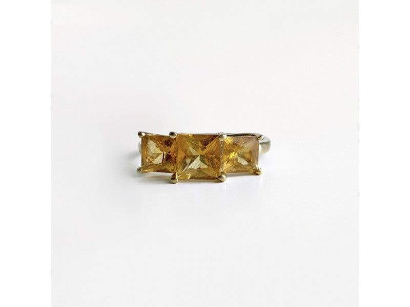 10K Yellow Gold Heliodor Ring Size 7.25