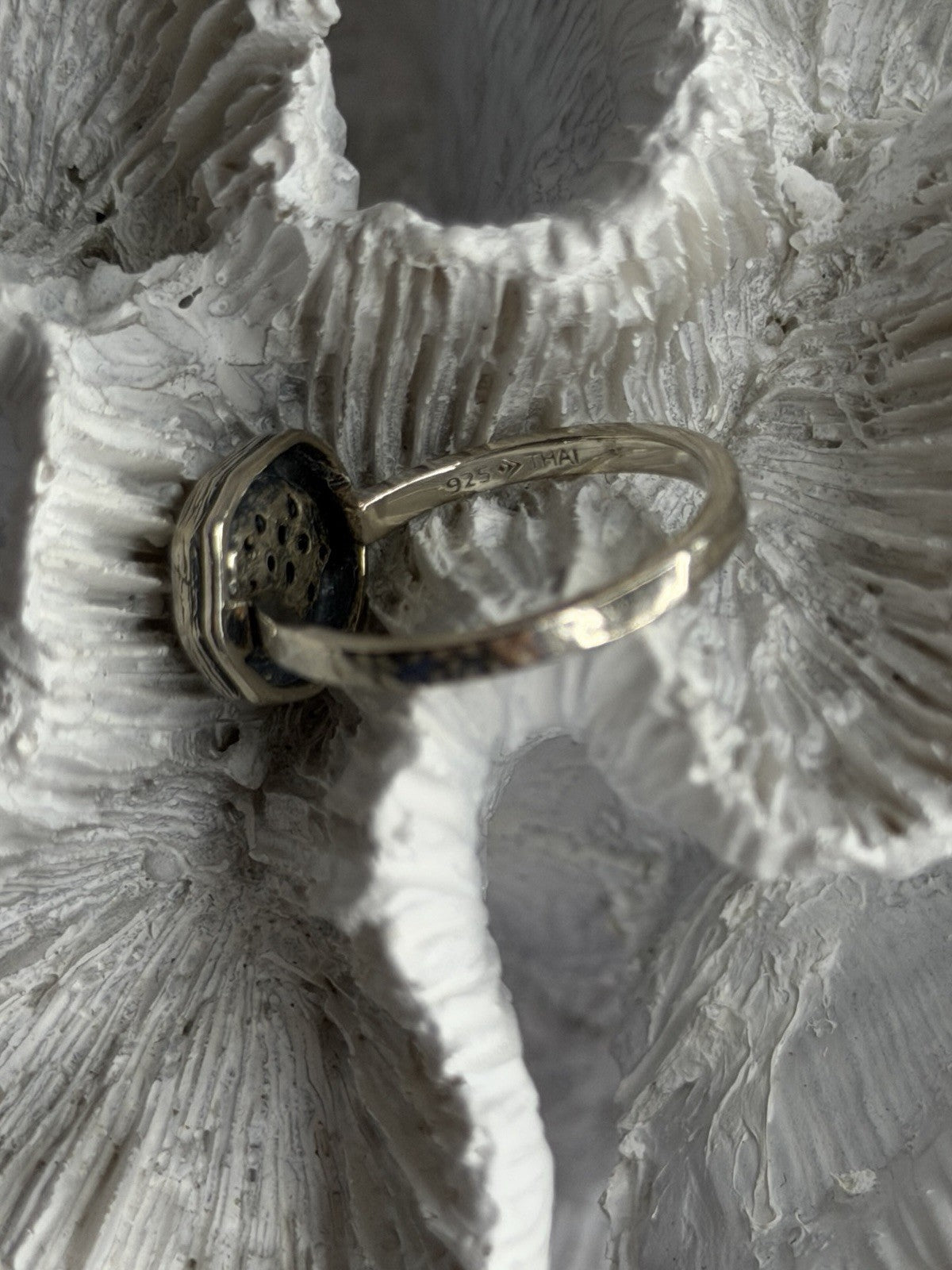 Unique Design 925 Sterling Silver Cz Ring Size 8