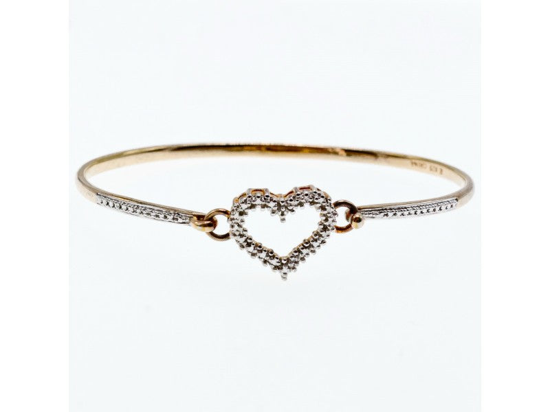925 Sterling Silver Gold Plated "Heart" Bracelet