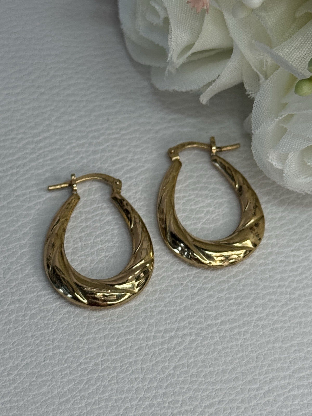Elegant 925 Sterling Silver Gold Plated Earrings Length 1 Inch