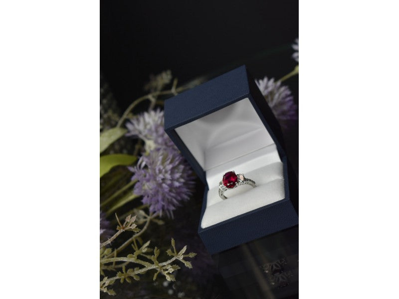 925 Sterling Silver Pink Topaz and CZ Ring Size 6.5
