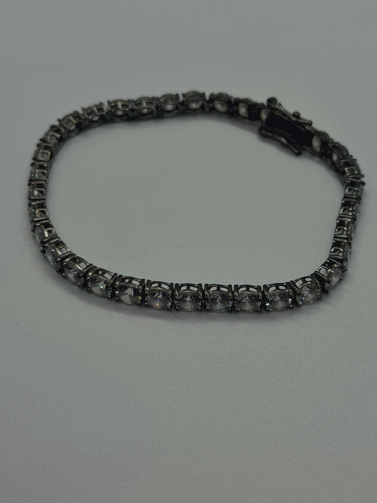 Classic Elegant 925 Sterling Silver Round Cut Clear Cz Tennis Bracelet 7.5