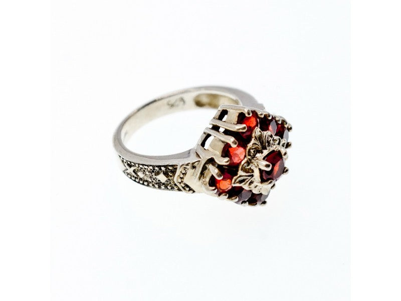 925 Sterling Silver Spessartine Ring Size 5.5