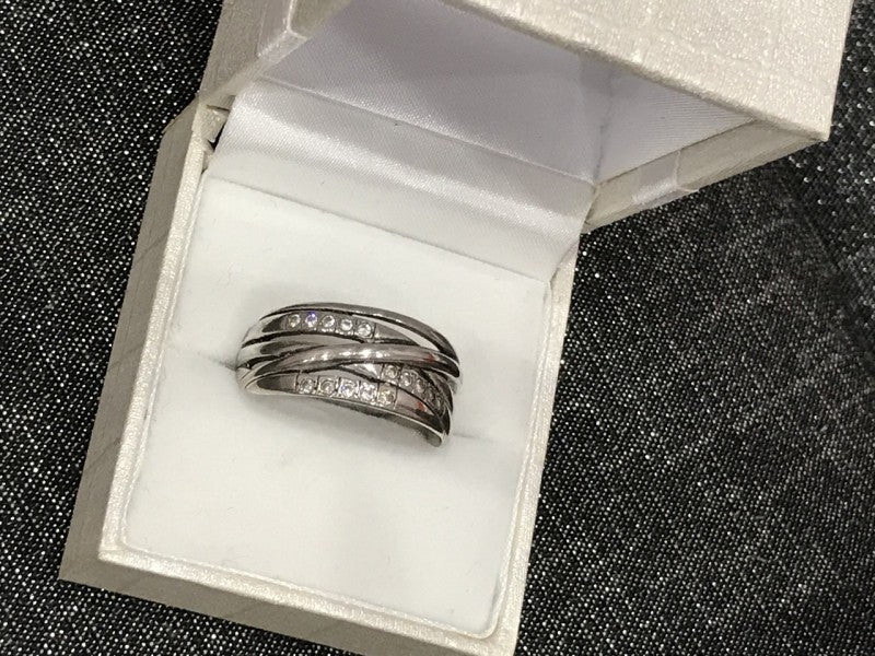 925 Sterling Silver CZ Ring Size 10